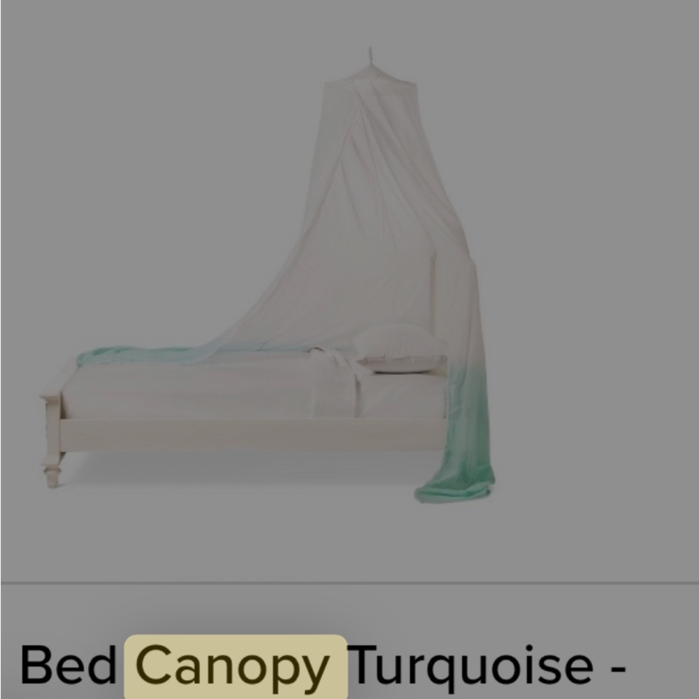 Target Pillowfort white/turquoise canopy
